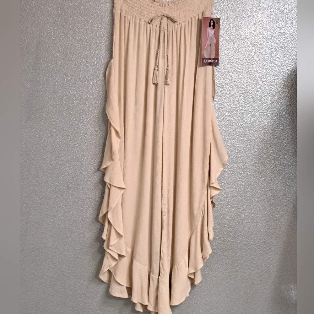 NWT Sound/Style Women's Crop Pants With A Open Ruffle On The Sides  Size M - Picture 3 of 10
